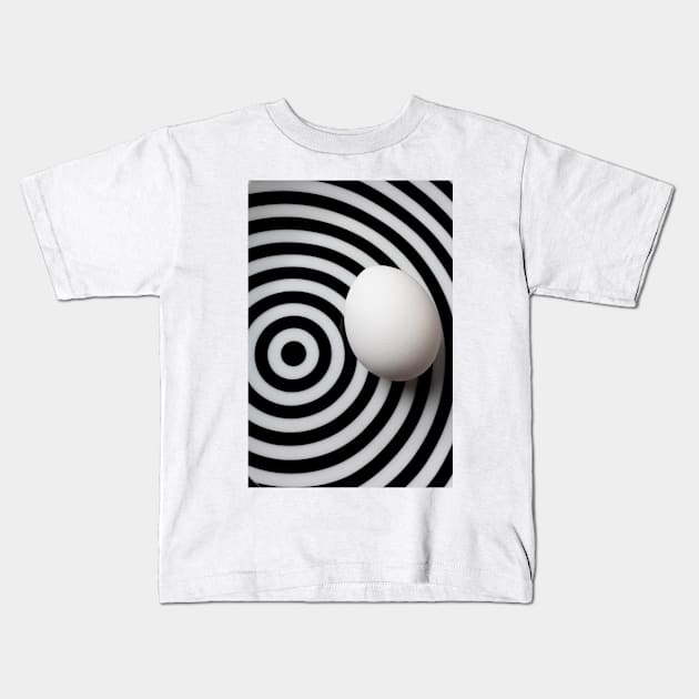 Egg With Black Circles Kids T-Shirt by photogarry